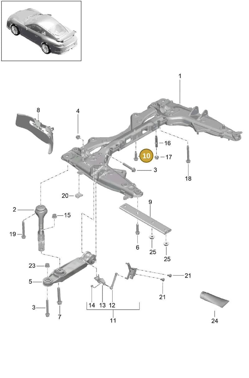 PAF008756 — Porsche 911 (2013-2020) diagram p41401000, position 10