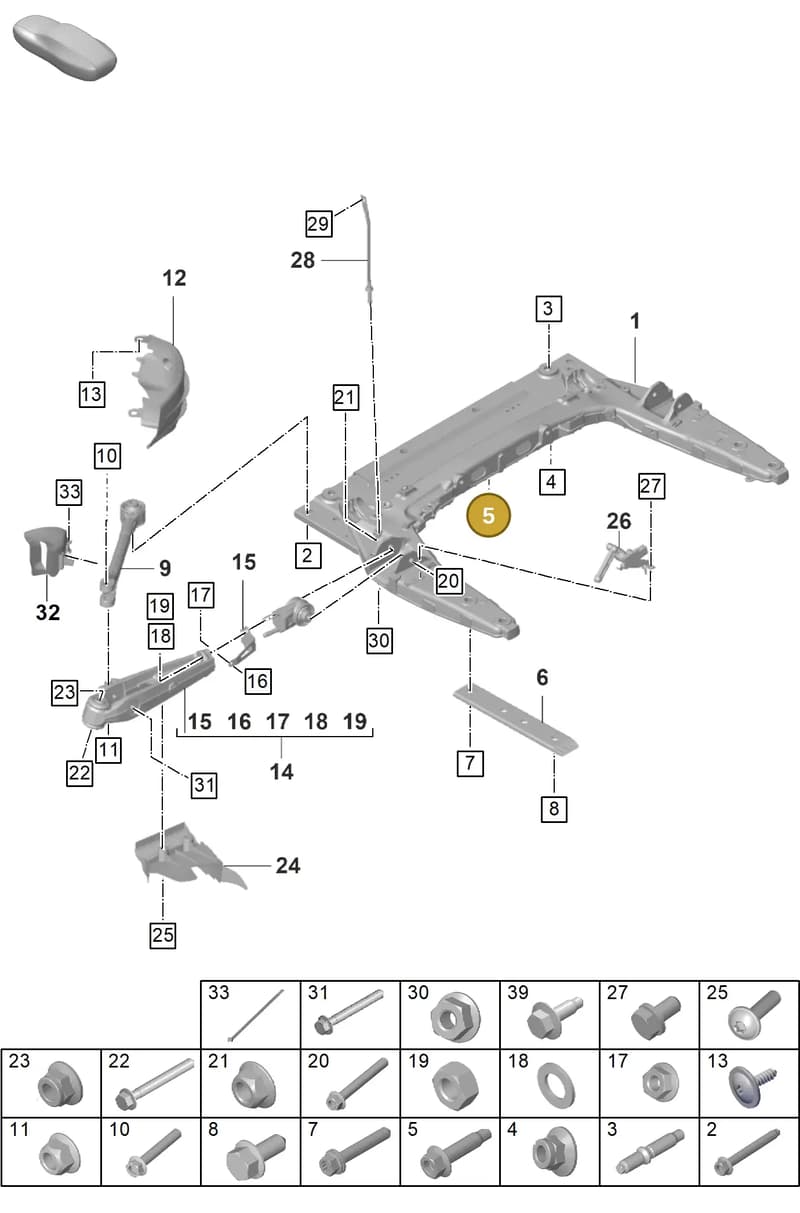 PAF008756 — Porsche 911 (2021-2022) diagram p59401000, position 5