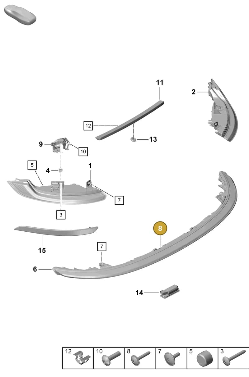 PAF008791 — Porsche 911 (2020-2022) diagram p57905050, position 8