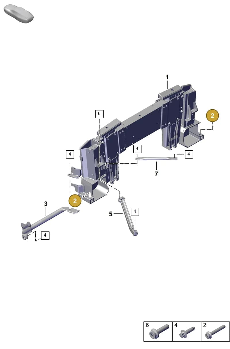 PAF008845 — Porsche 911 (2024-2025) diagram p63811550, position 2