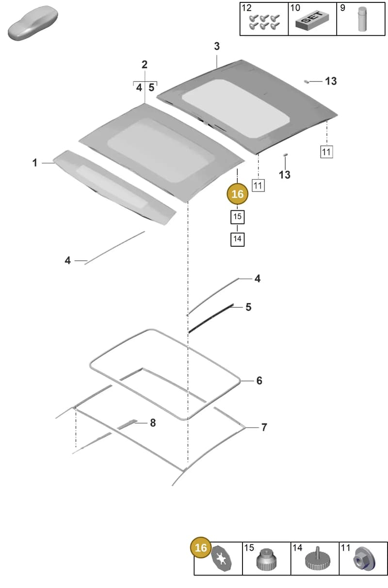 PAF008847 — Porsche Panamera (2023-2025) diagram p62811000, position 16