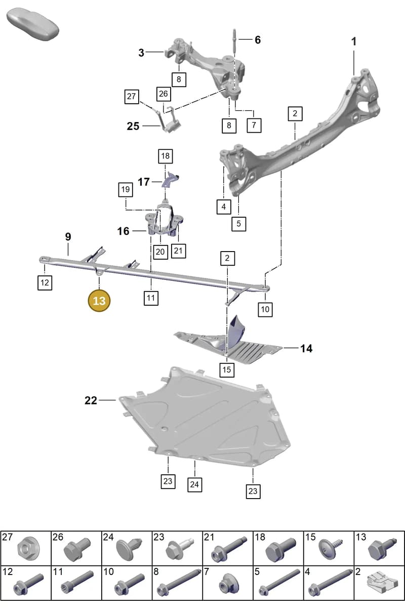 PAF008863 — Porsche 911 (2024-2025) diagram p63501000, position 13