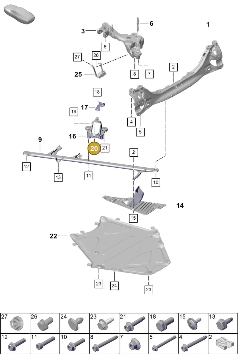 PAF008868 — Porsche 911 (2024-2025) diagram p63501000, position 20