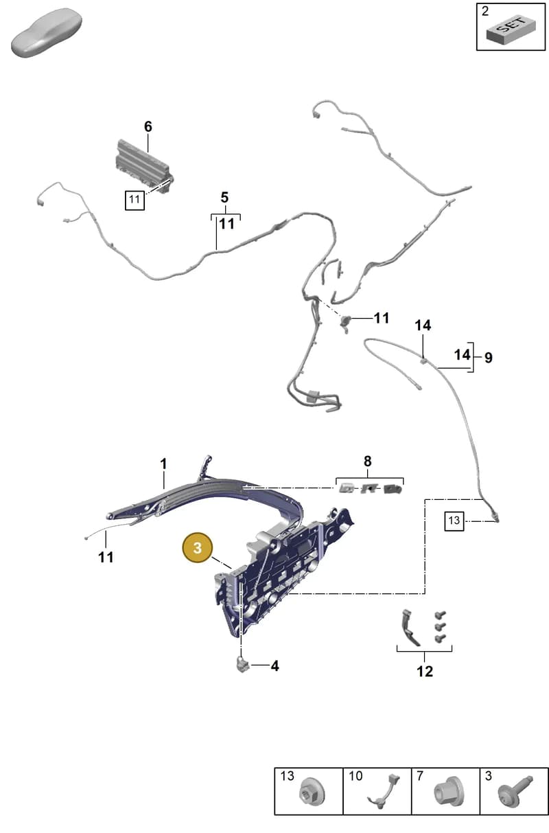 PAF008876 — Porsche 911 (2024-2025) diagram p63811210, position 3