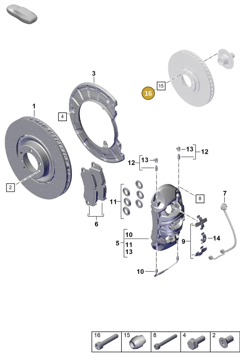 PAF008885 — Porsche 911 (2024-2025) diagram p63602020, position 16