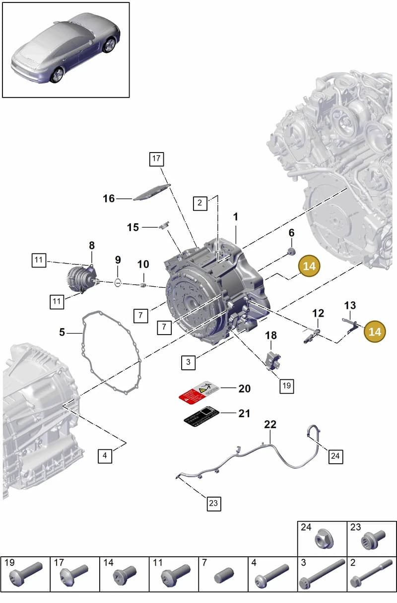 PAF008892 — Porsche Panamera (2016-2020) diagram p49901010, position 14