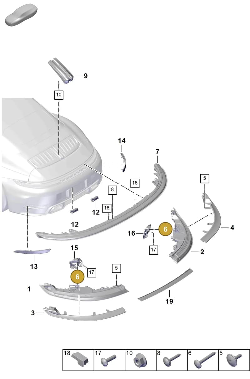 PAF008912 — Porsche 911 (2024-2025) diagram p63908400, position 6