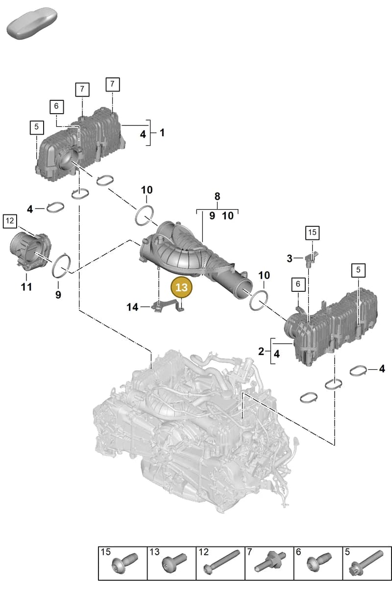 PAF008923 — Porsche 911 (2024-2025) diagram p63107150, position 13
