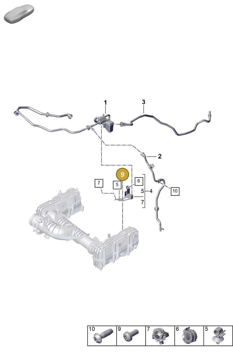PAF008923 — Porsche 911 (2024-2025) diagram p63107310, position 9