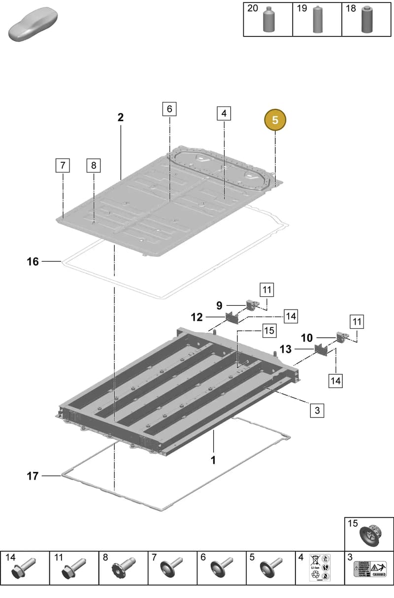 PAF008958 — Porsche Macan (2024-2024) diagram p61251010, position 5