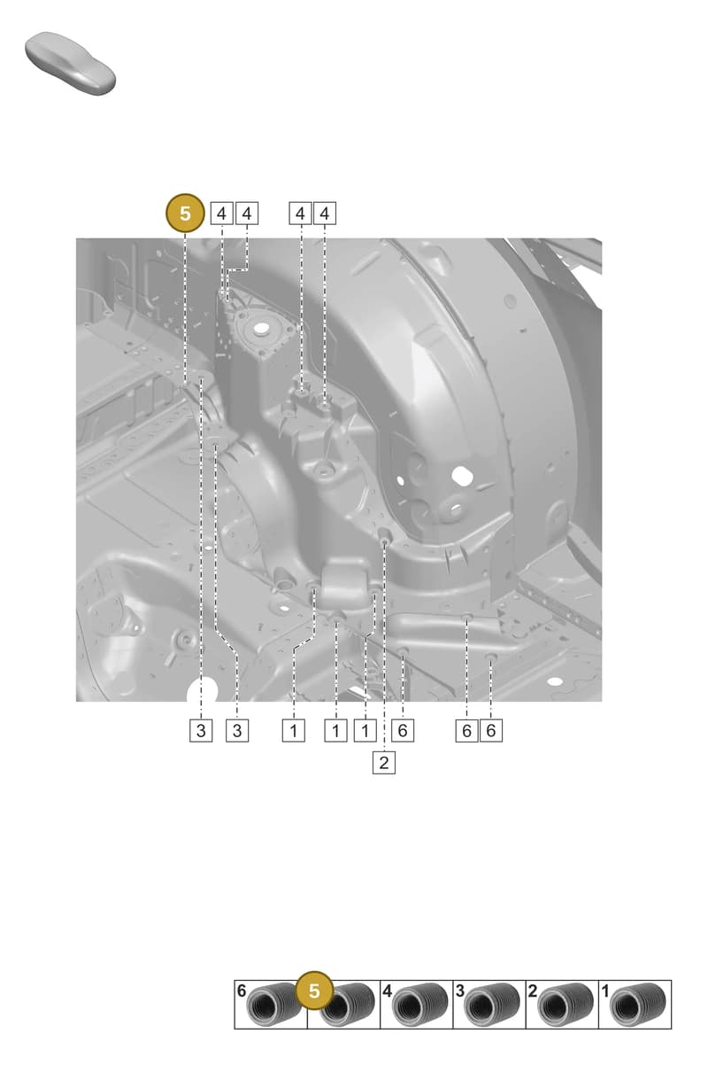 PAF008976 — Porsche 911 (2018-2024) diagram p53806900, position 5