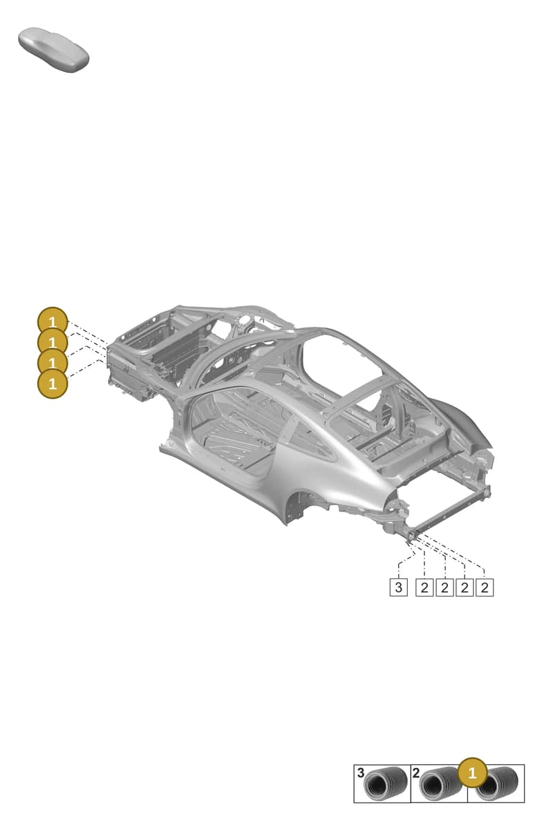 PAF008979 — Porsche 911 (2018-2024) diagram p53806600, position 1