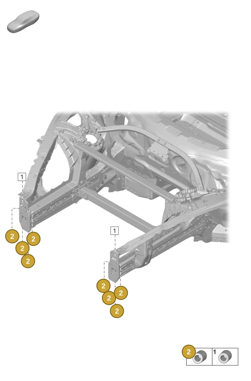 PAF008979 — Porsche Taycan Sport Turismo (2019-2024) diagram p56806600, position 2