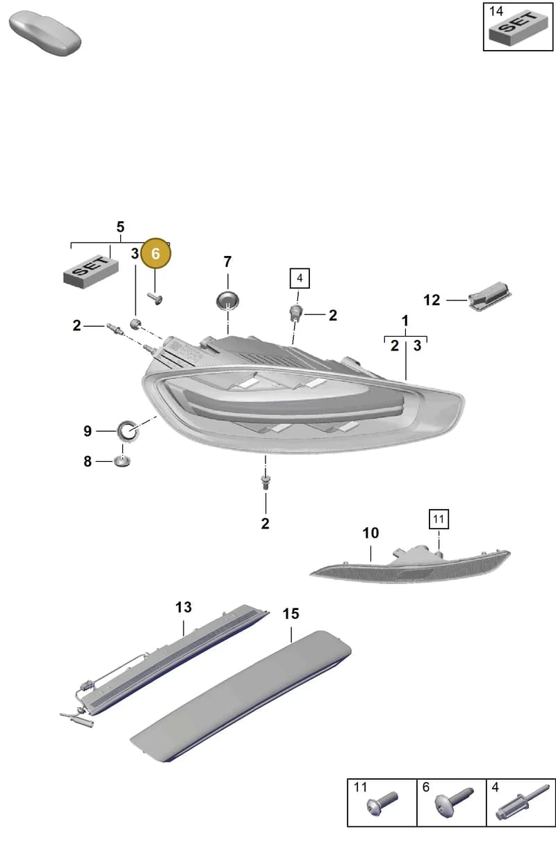 PAF009011 — Porsche Boxster Spyder (2019-2020) diagram p54905050, position 6