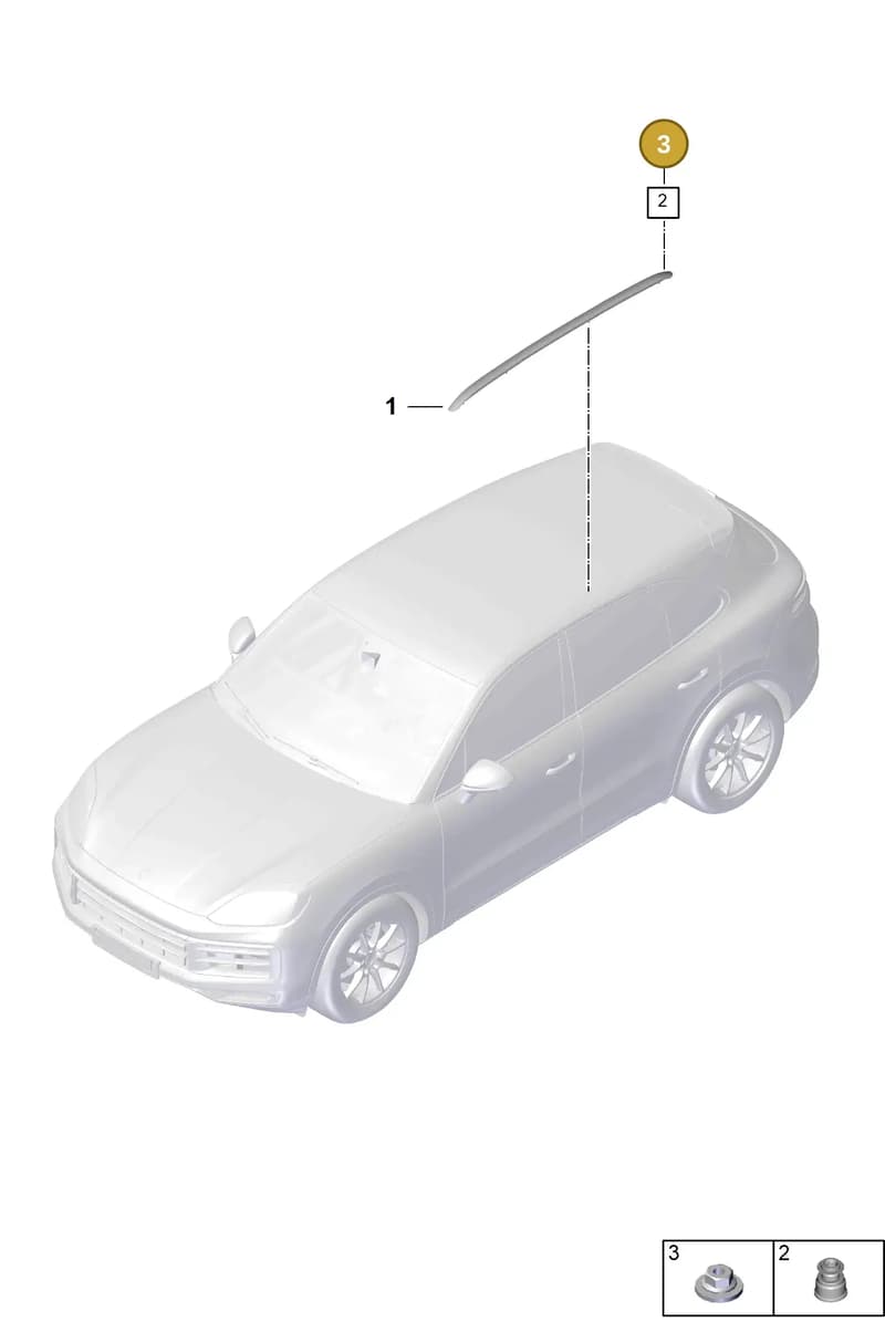 PAF009051 — Porsche Cayenne Coupe (2023-2023) diagram p60810500, position 3