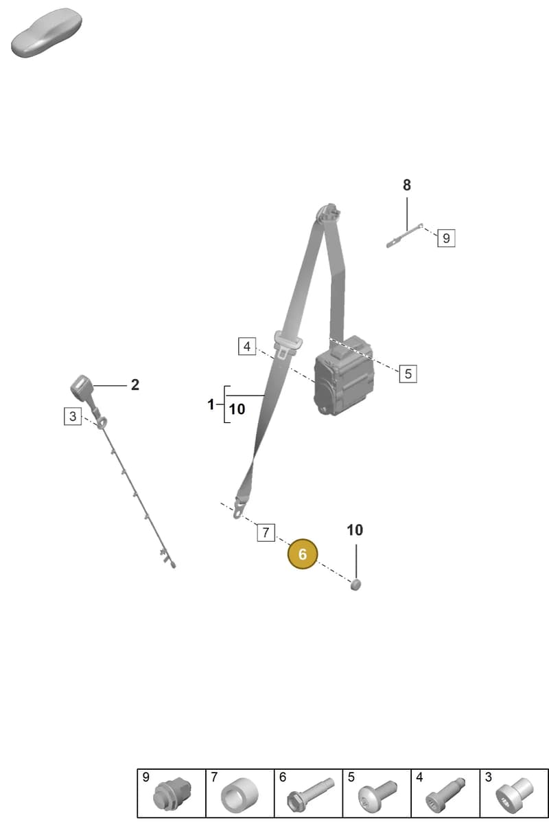 PAF009057 — Porsche 911 (2021-2022) diagram p59812000, position 6