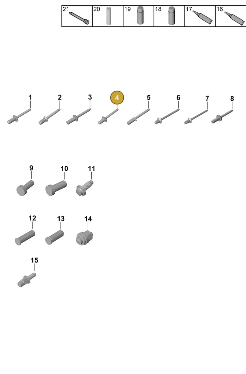 PAF009074 — Porsche 911 (2020-2022) diagram p57801020, position 4