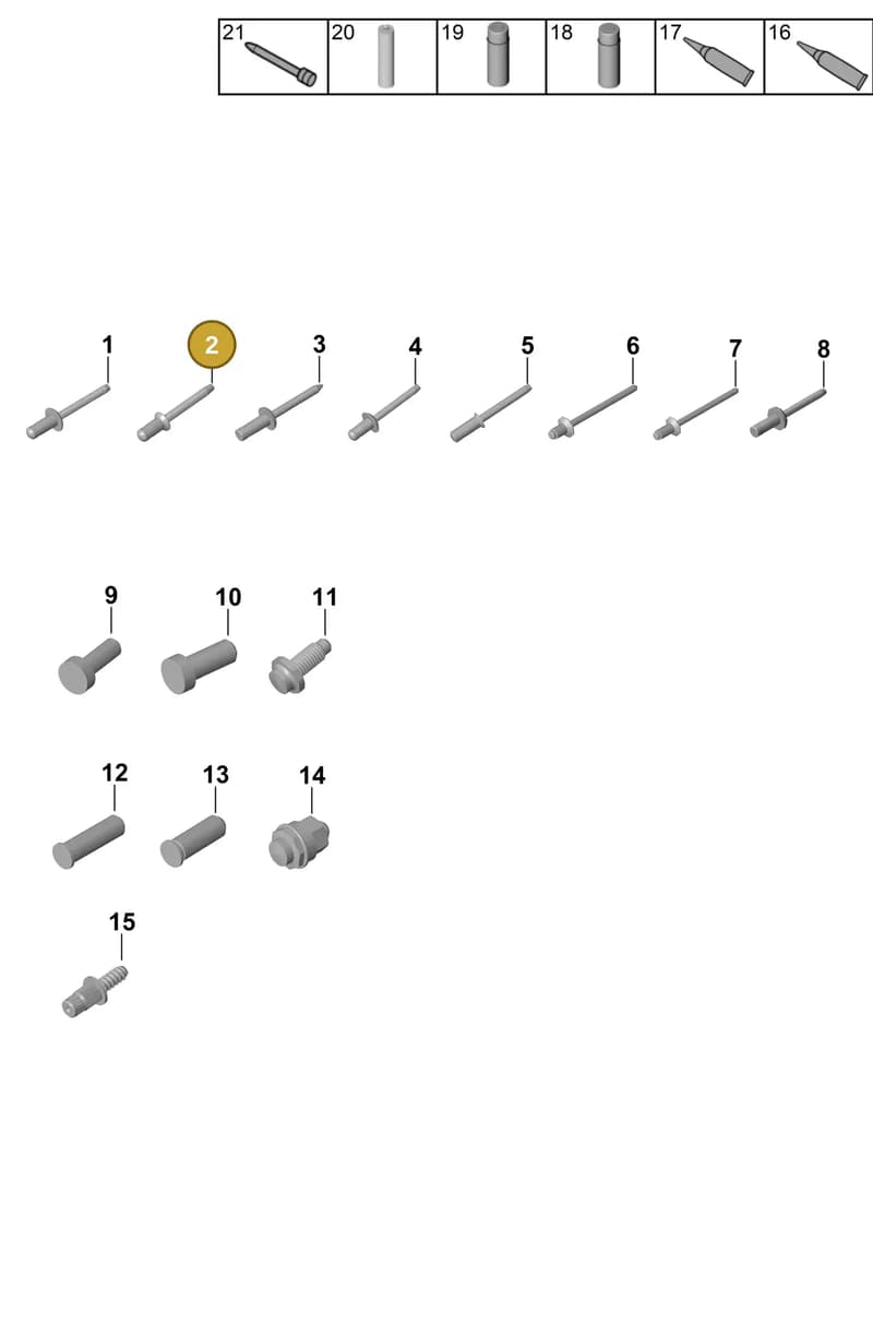 PAF009076 — Porsche 911 (2020-2022) diagram p57801020, position 2