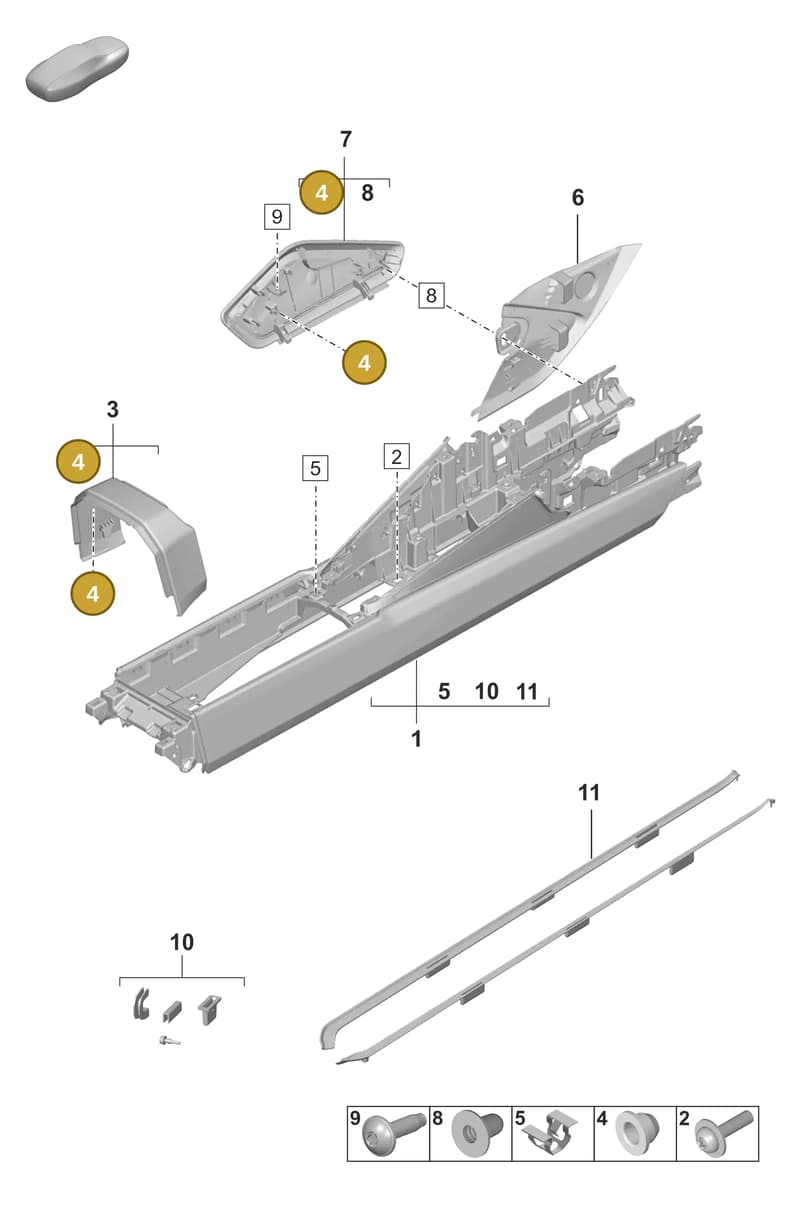 PAF009078 — Porsche 911 (2024-2025) diagram p53809250, position 4