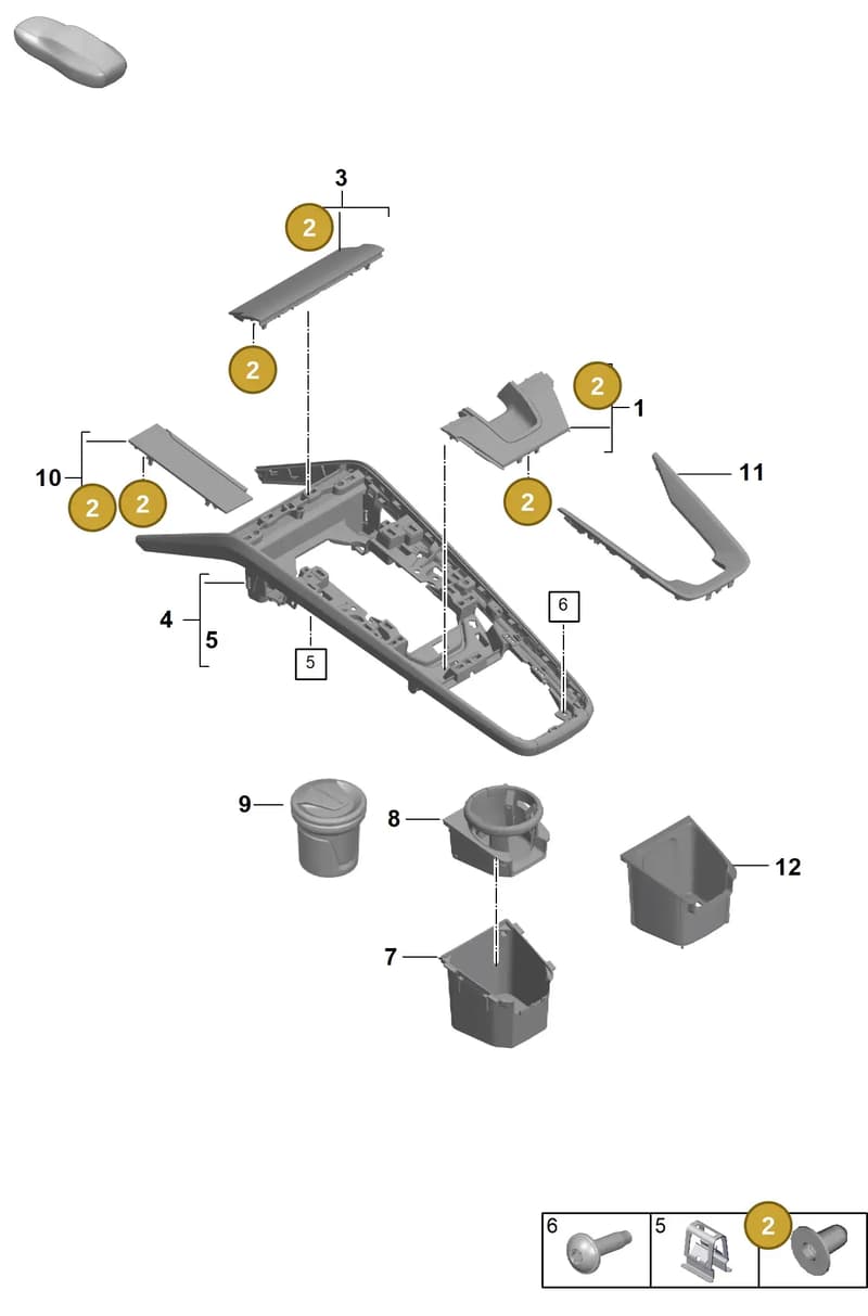 PAF009078 — Porsche 911 (2024-2025) diagram p63809300, position 2