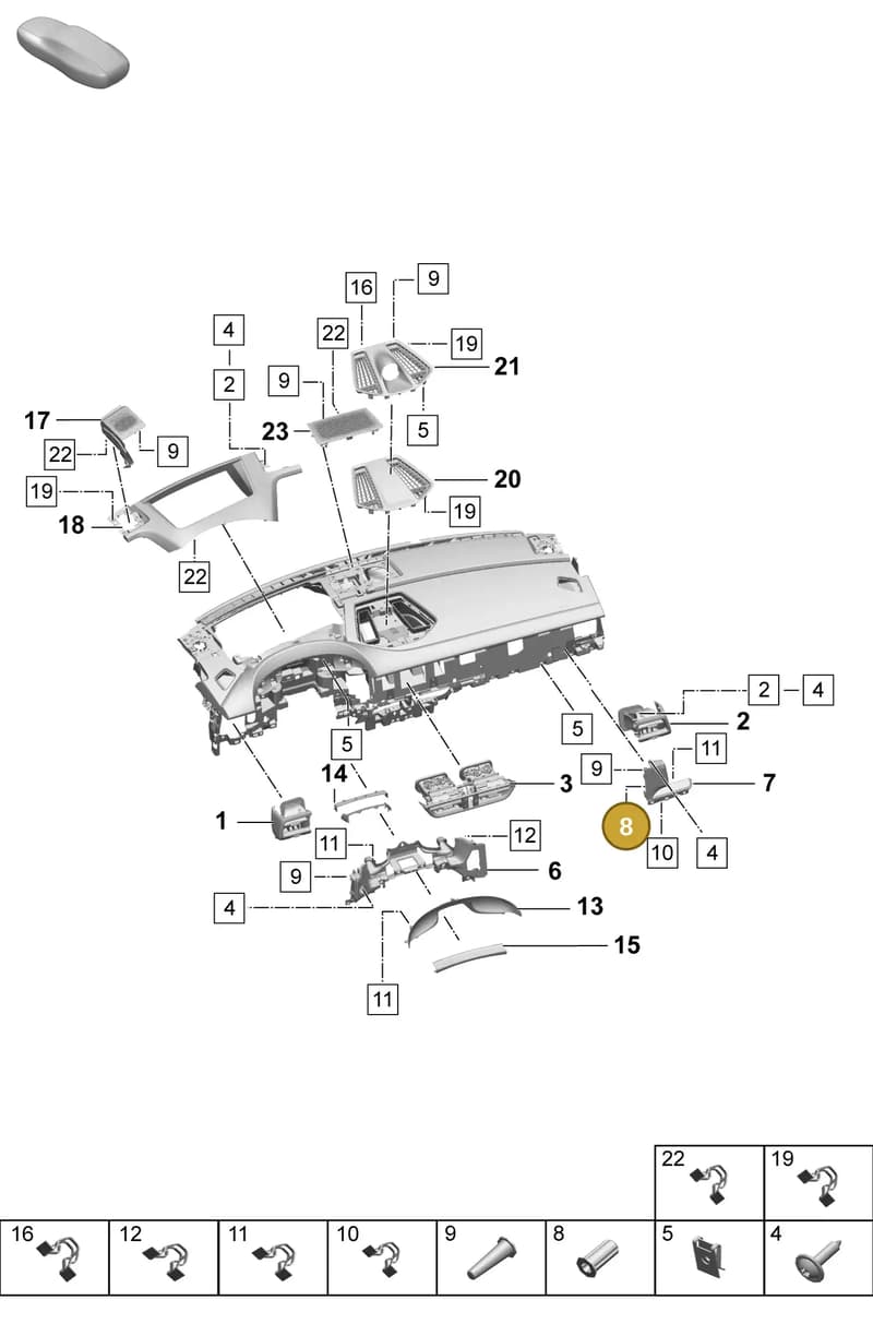 PAF009078 — Porsche Macan (2024-2024) diagram p61809050, position 8