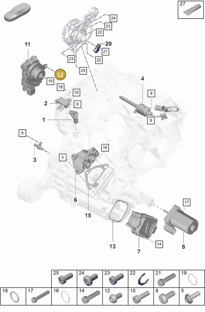 PAF009212 — Porsche Taycan Sport Turismo (2019-2024) diagram p56355200, position 12