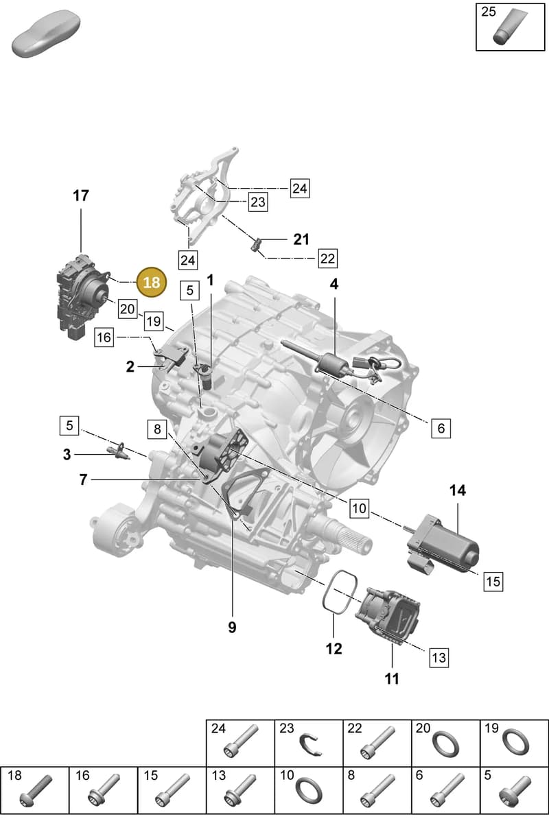 PAF009212 — Porsche Taycan Sport Turismo (2023-2025) diagram p64355200, position 18