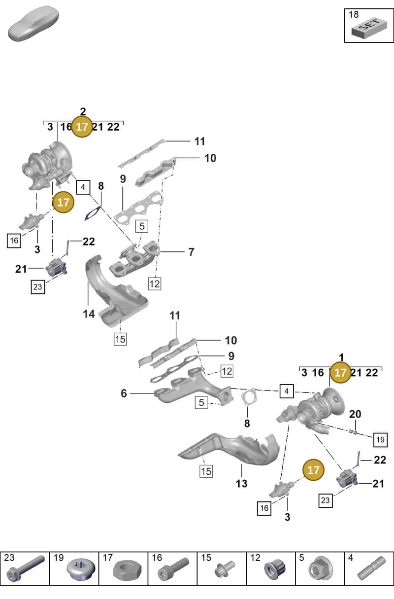 PAF009222 — Porsche 911 (2020-2022) diagram p57202000, position 17