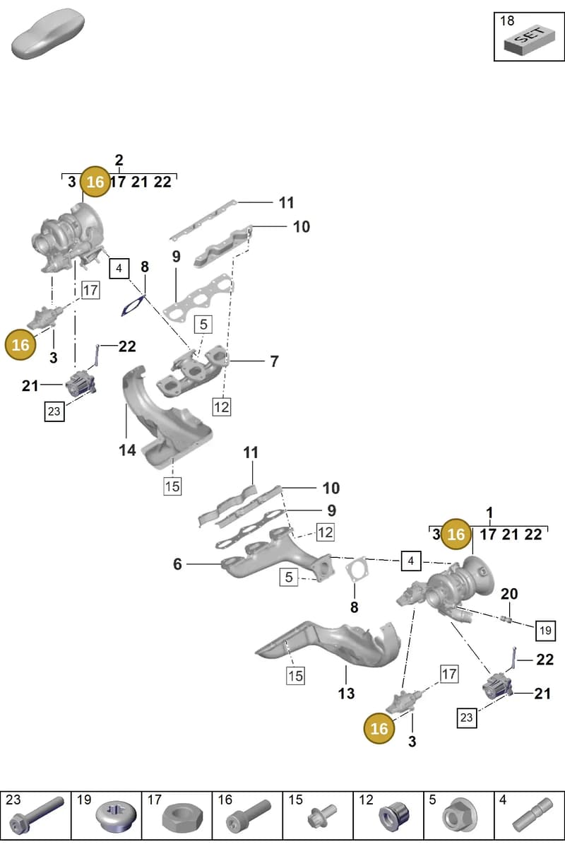 PAF009238 — Porsche 911 (2020-2022) diagram p57202000, position 16