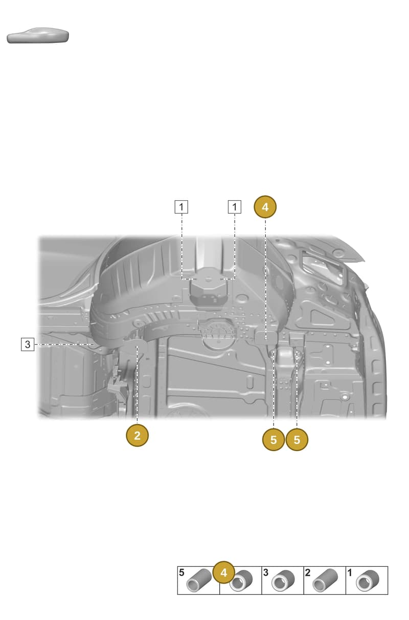 PAF009251 — Porsche Taycan Sport Turismo (2019-2024) diagram p56806900, position 2+4+5