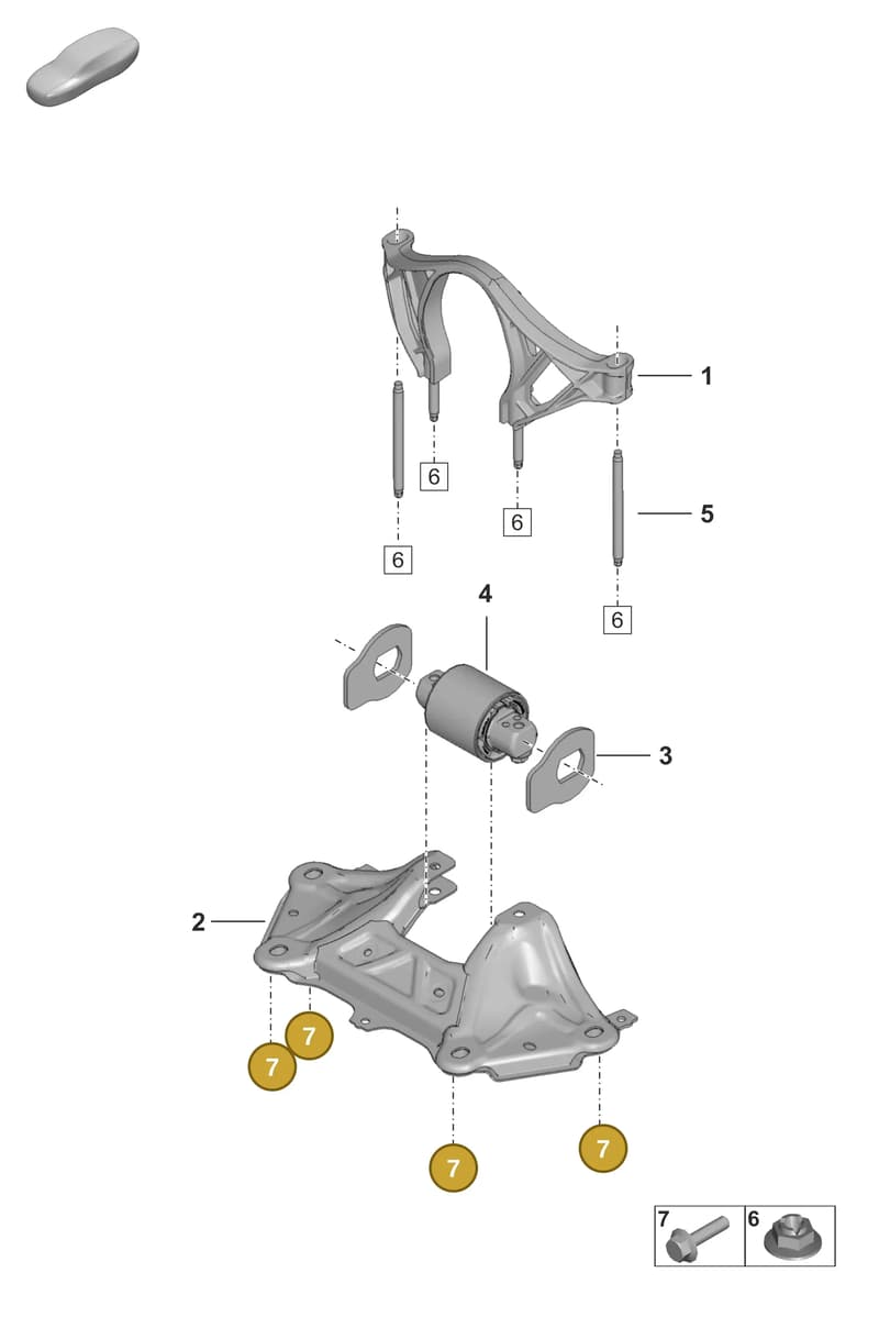 PAF009267 — Porsche 911 (2024-2025) diagram p53306000, position 7