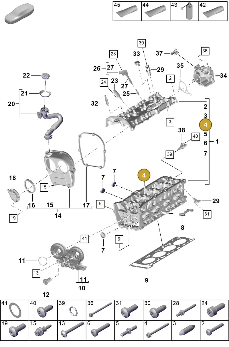 PAF009271 — Porsche Cayenne Coupe (2023-2023) diagram p60103000, position 4