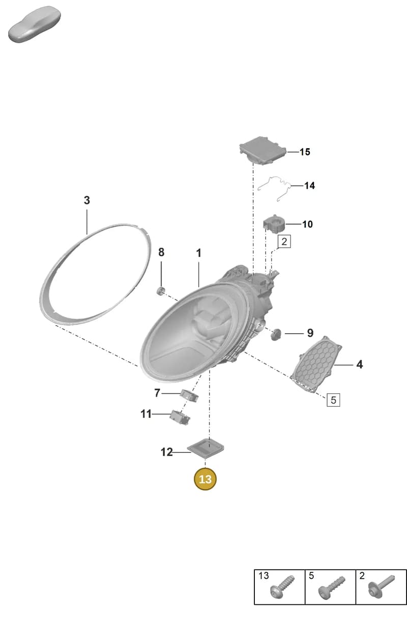 PAF009295 — Porsche 911 (2020-2022) diagram p53905020, position 13