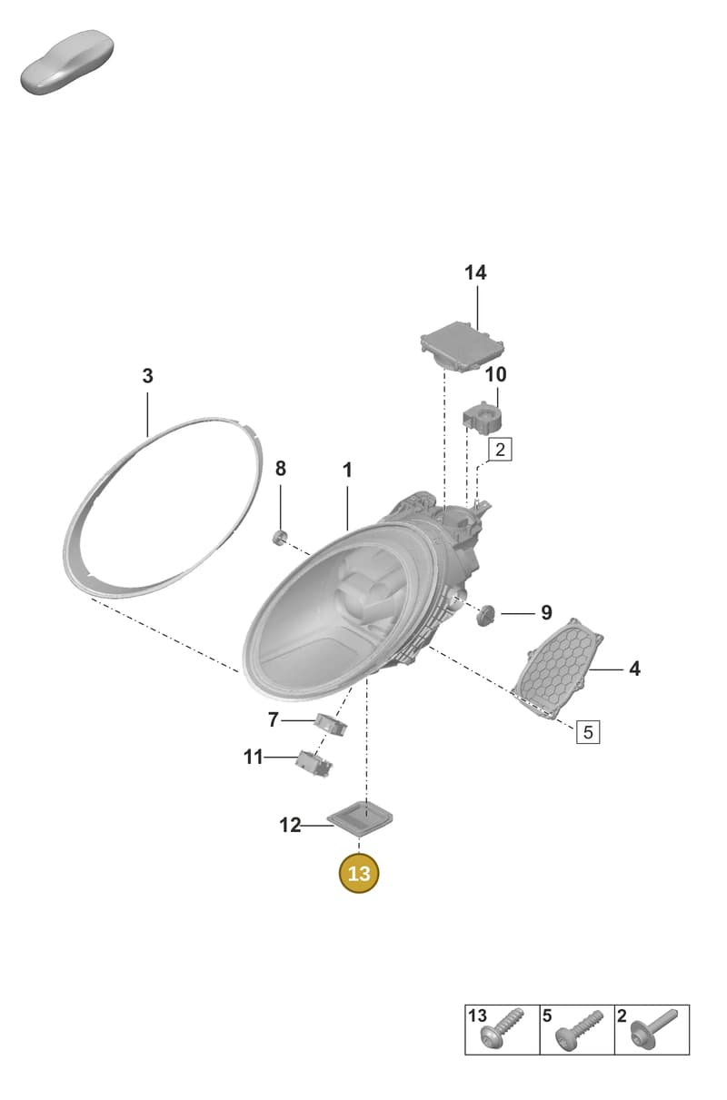 PAF009295 — Porsche 911 (2020-2022) diagram p53905030, position 13