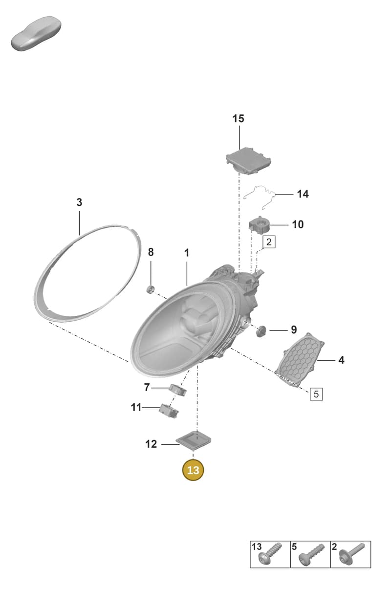 PAF009295 — Porsche 911 (2021-2022) diagram p59905020, position 13