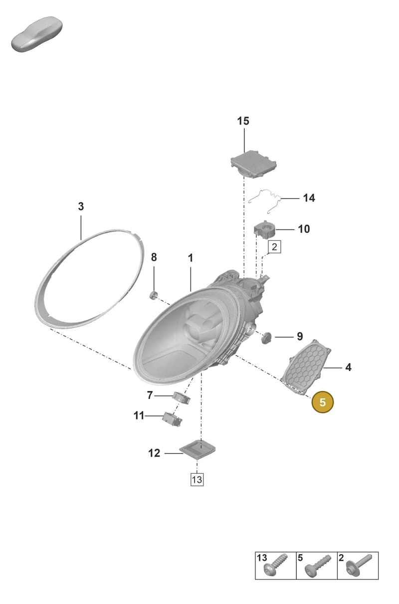 PAF009301 — Porsche 911 (2021-2022) diagram p59905020, position 5