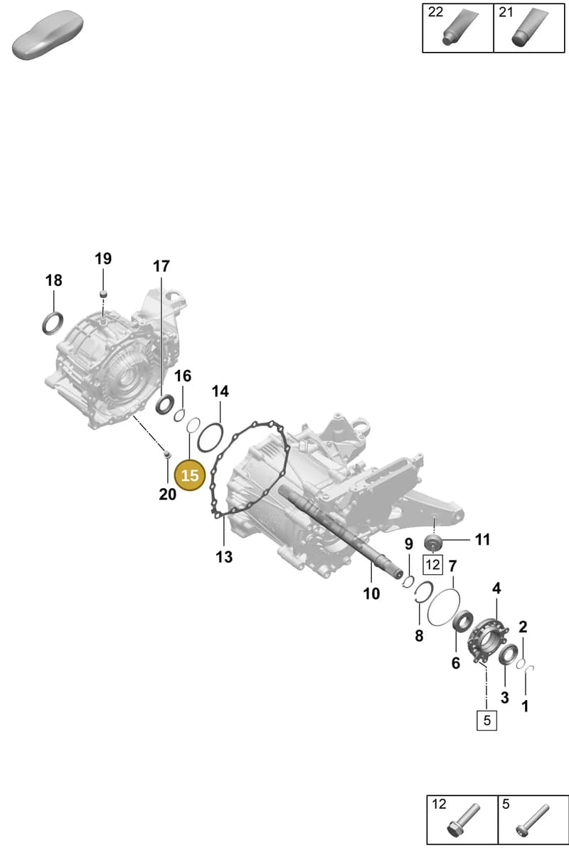 PAF009360 — Porsche Taycan Sport Turismo (2023-2025) diagram p64354100, position 15