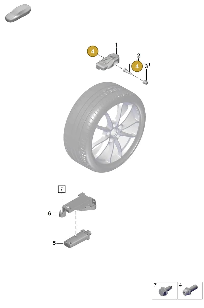 PAF009379 — Porsche Boxster Spyder (2019-2020) diagram p55601050, position 4