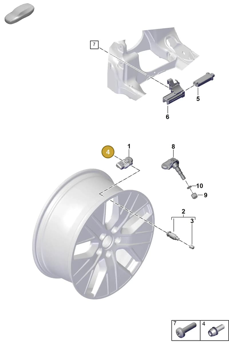 PAF009379 — Porsche Taycan Sport Turismo (2019-2024) diagram p56601500, position 4