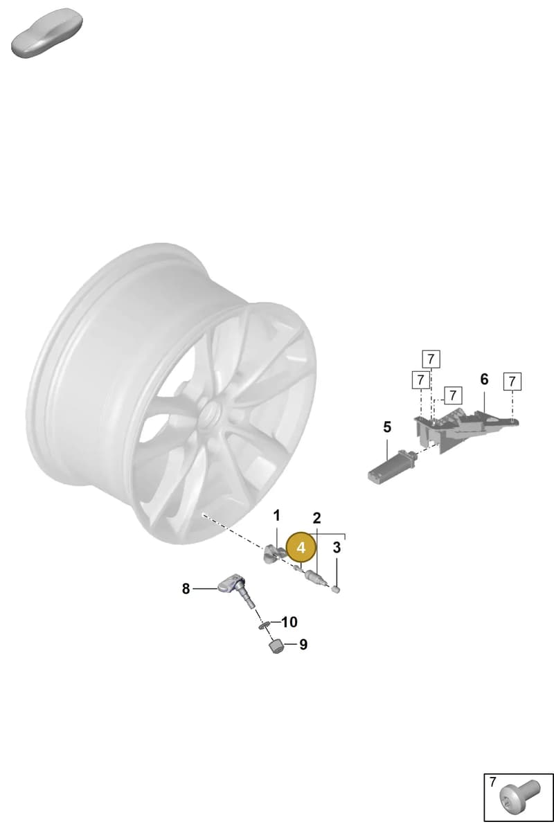PAF009379 — Porsche Panamera (2020-2023) diagram p58601050, position 4