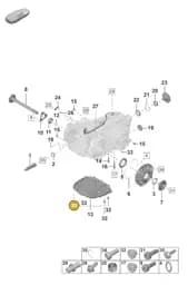 PAF009388 Porsche Flat Head Multi-Point Socket Bolt