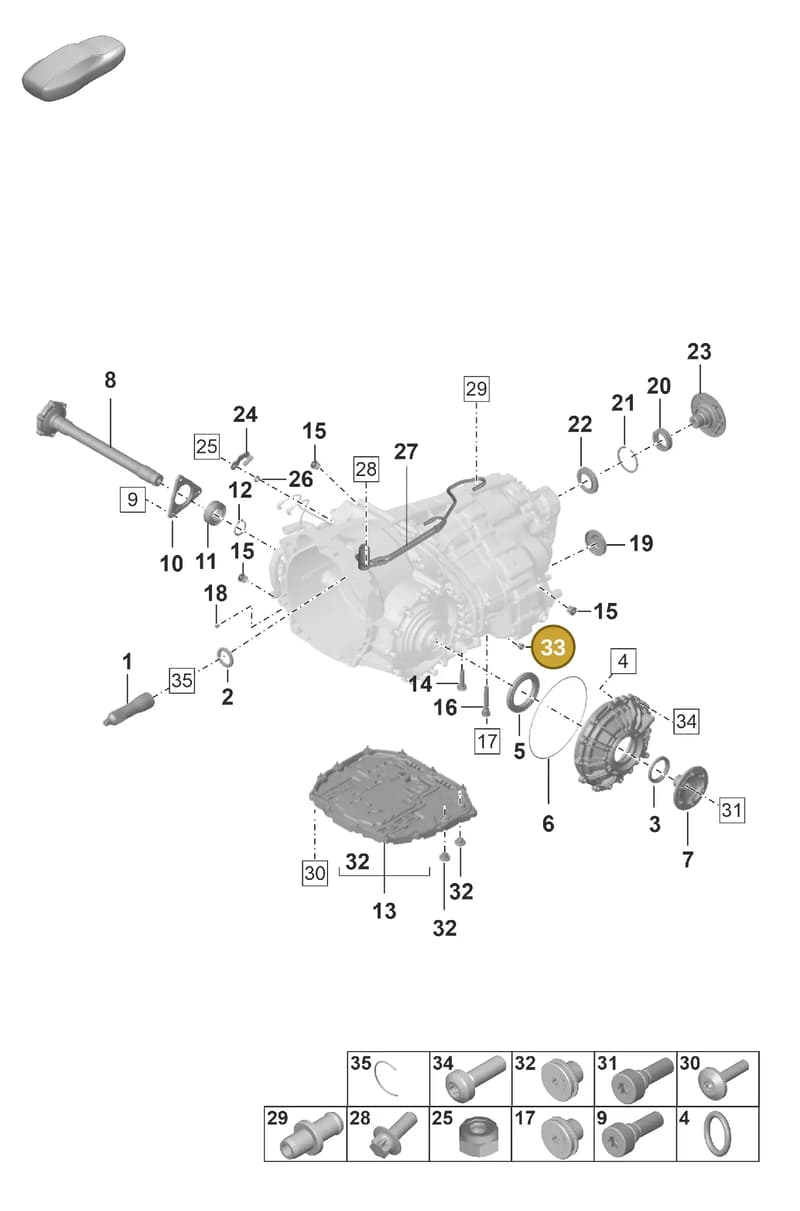 PAF009389 — Porsche 911 (2024-2025) diagram p53302100, position 33
