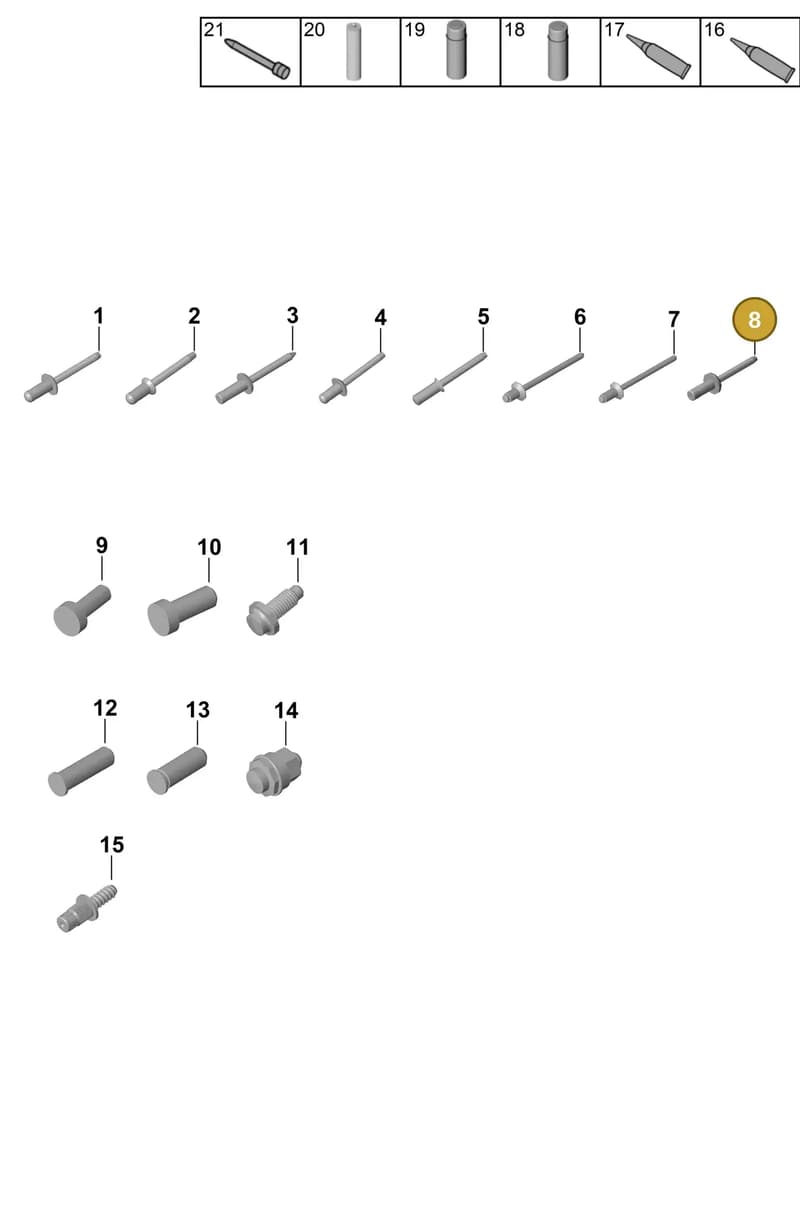 PAF009412 — Porsche 911 (2020-2022) diagram p57801020, position 8