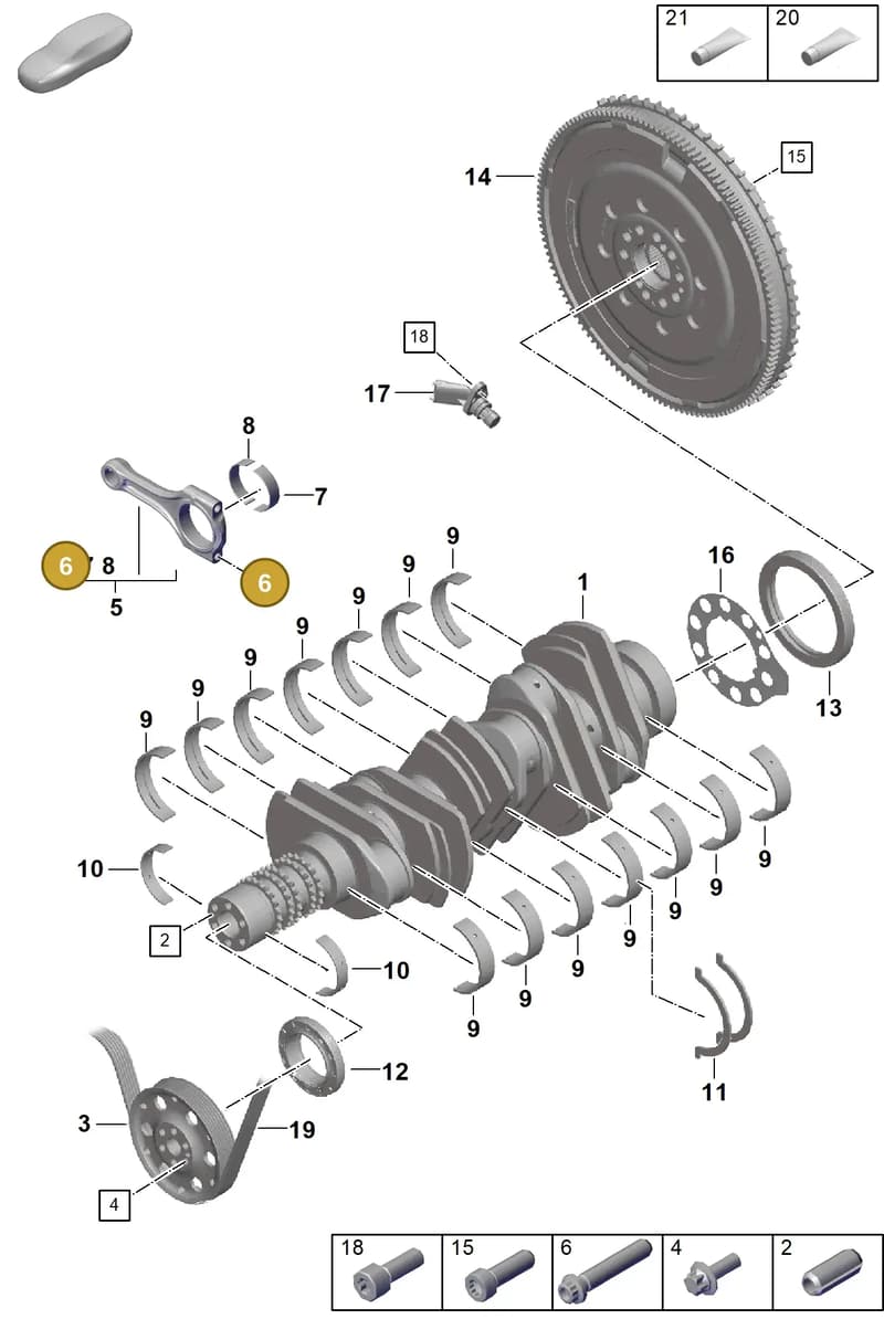 PAF009441 — Porsche 911 (2021-2022) diagram p59102000, position 6