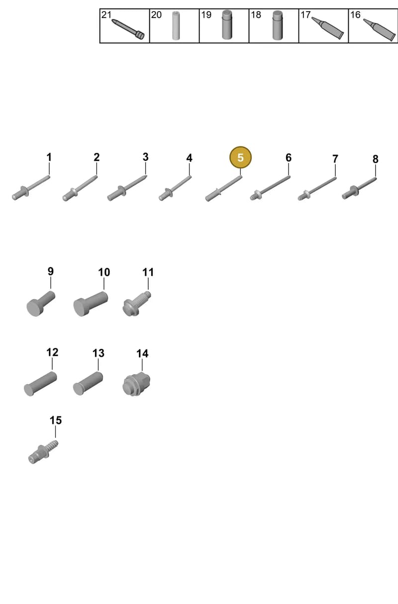 PAF009461 — Porsche 911 (2020-2022) diagram p57801020, position 5