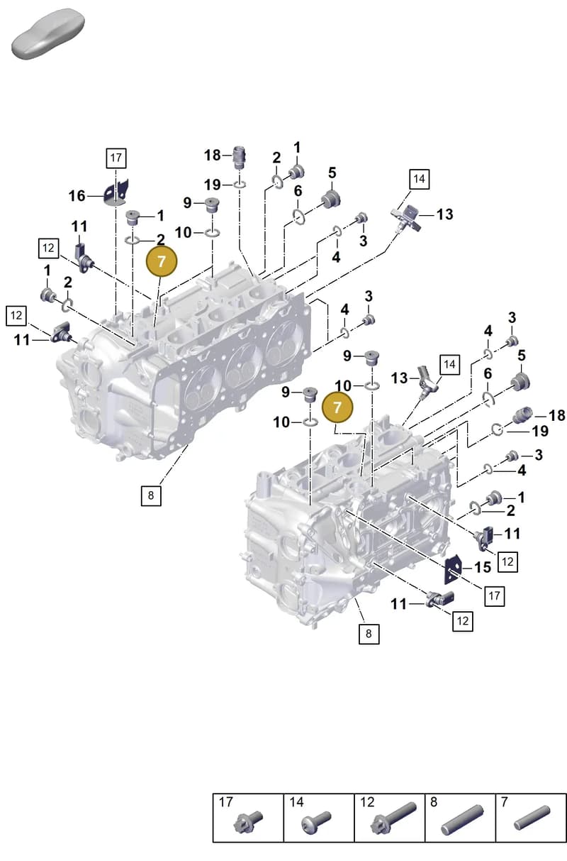 PAF009476 — Porsche 911 (2021-2022) diagram p59103020, position 7