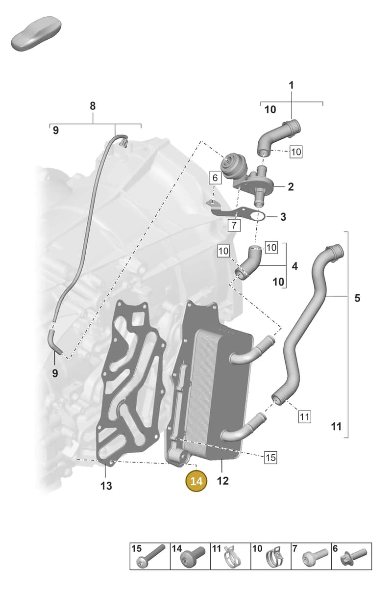 PAF009496 — Porsche 911 (2024-2025) diagram p53302110, position 14