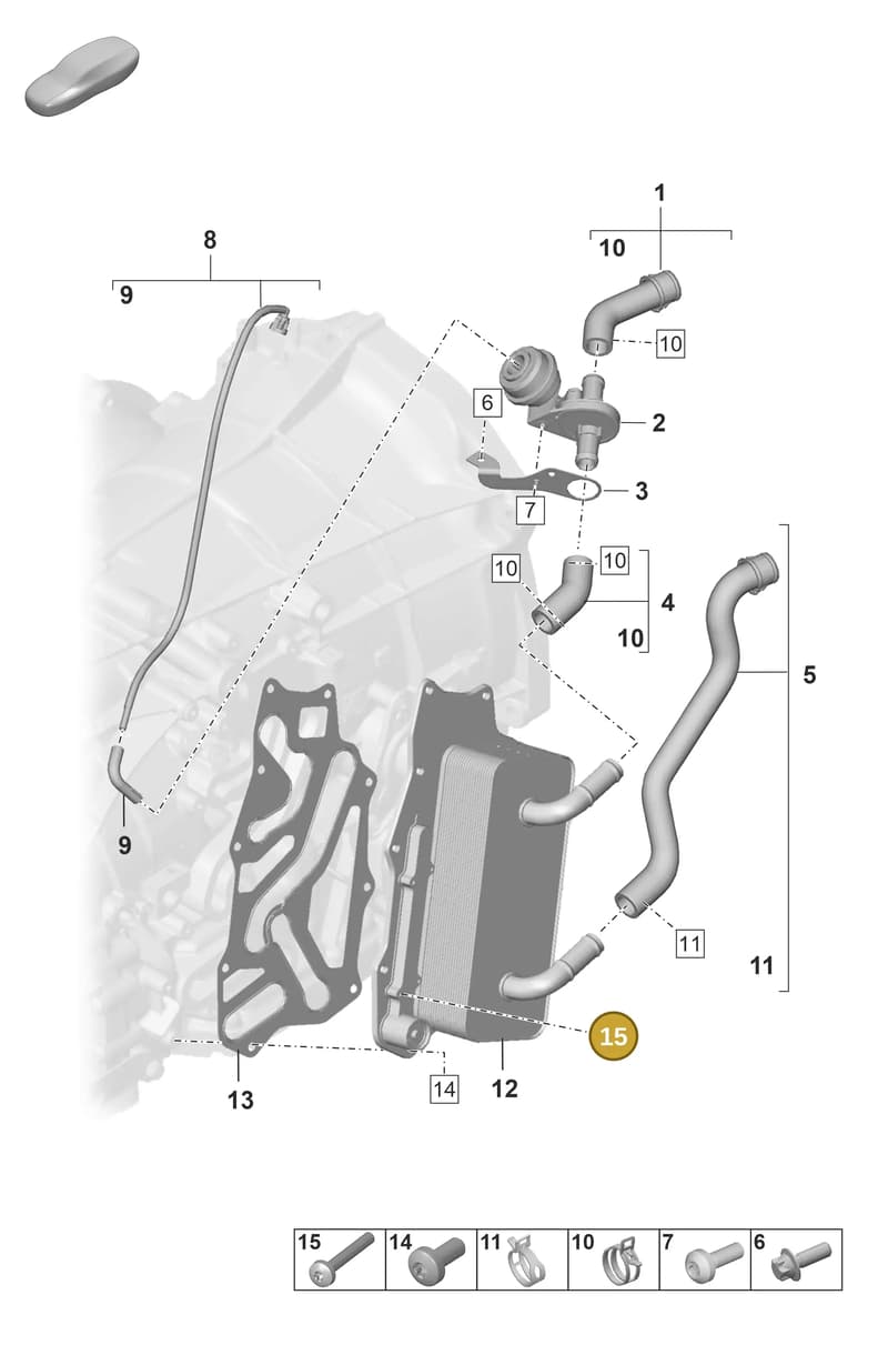 PAF009497 — Porsche 911 (2024-2025) diagram p53302110, position 15