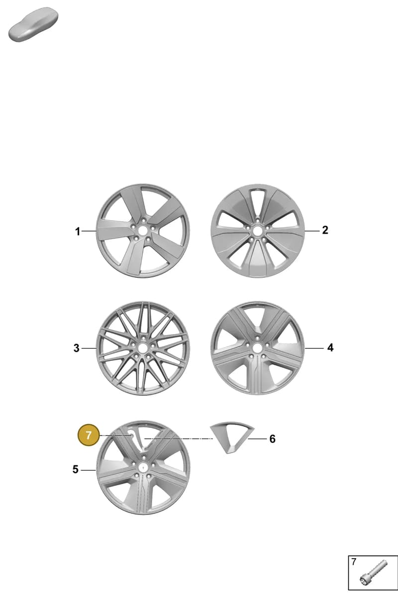 PAF009498 — Porsche Macan (2024-2024) diagram p61601200, position 7