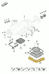 PAF009503 Porsche Flat Round Head Bolt
